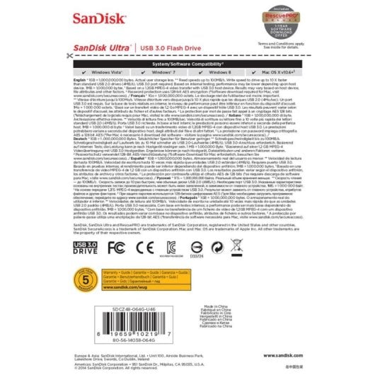 Sandisk Cruzer Ultra 64GB USB 3.0