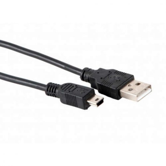 Cable USB 2.0 a Mini USB 0.8m M/M Negro