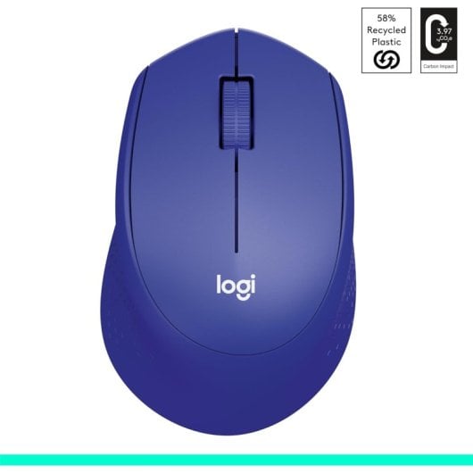 Logitech M330 Silent Plus Ratón Inalámbrico Azul 1000DPI