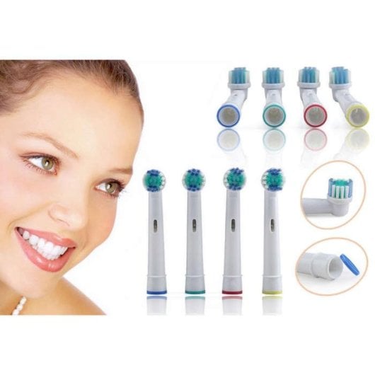 Recargas Escovas Dentes OEM Sensitive 4 Unidades Extra Macio Compatível Oral-B
