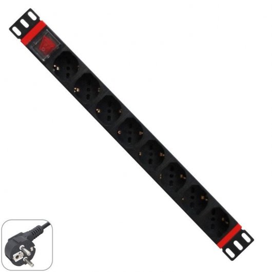 WP WPN-PDU-G01-08 unità di distribuzione dell'energia (PDU) 8 presa(e) AC 1.5U Nero