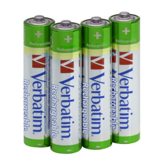 Verbatim Pack 4 Pilas Recargables 1000mAh AAA LR3