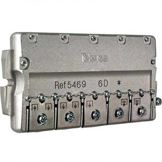 Televes Repartidor Distribuidor 6 Direcciones  11/14 dB Gris