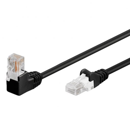 Goobay Cable de Red Acodado UTP CAT5E 5m Negro