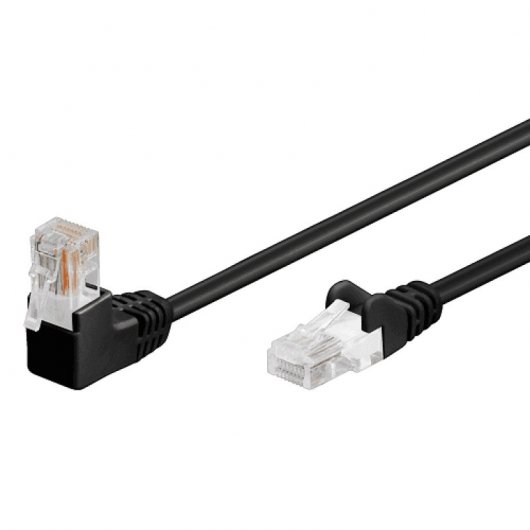 Goobay Cable de Red Acodado UTP CAT5E 50cm Negro