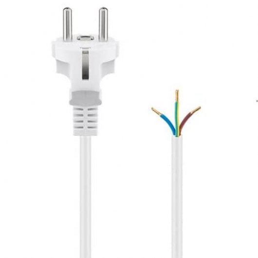 Goobay Cable de Alimentación CEE7 a Bornes 0.75mm 1.5m Blanco