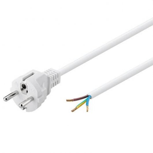 Goobay Cable de Alimentación CEE7 a Bornes 0.75mm 1.5m Blanco