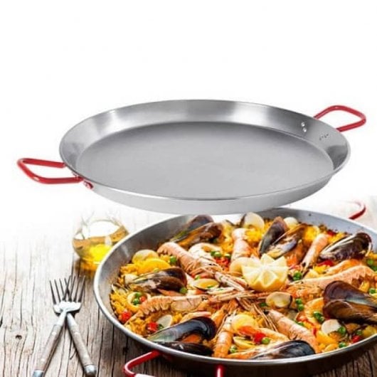 Garcima Valencianische Paella-Pfanne, polierter Stahl, 60 cm