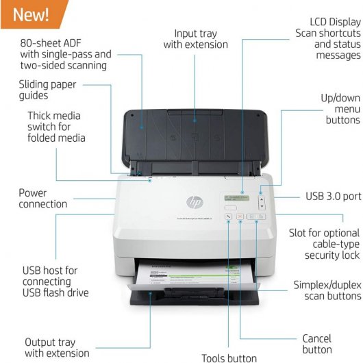 HP ScanJet Enterprise Flow 5000 s5 Escáner de Documentos