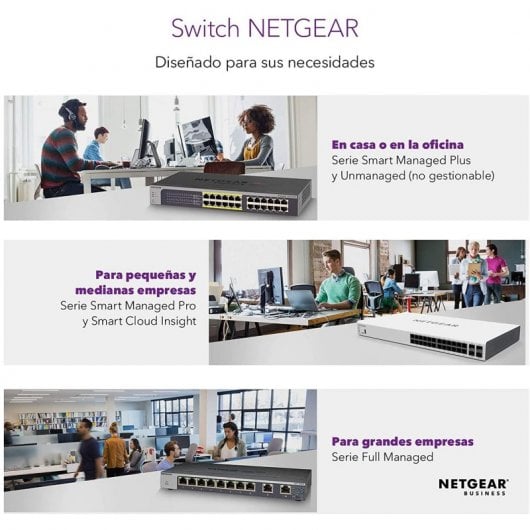 Netgear GS105E-200PES Switch de Red Conmutador Smart Managed Plus Gestionable 5 Puertos
