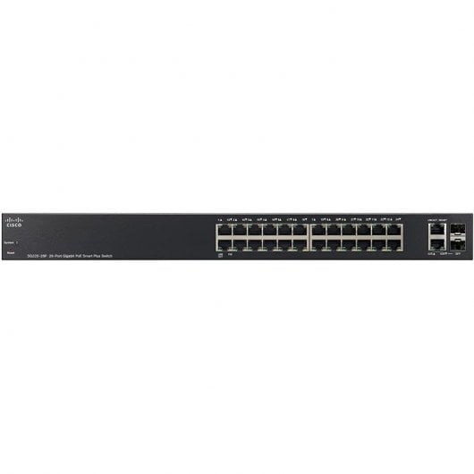 Cisco SG220-26P Switch de Red 26 Puertos Gigabit PoE Smart Switch Negro