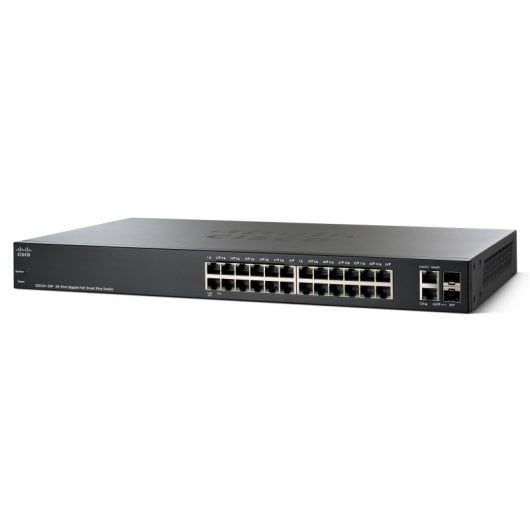 Cisco SG220-26P Switch de Red 26 Puertos Gigabit PoE Smart Switch Negro