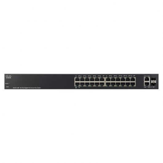 Cisco SG220-26P Switch de Red 26 Puertos Gigabit PoE Smart Switch Negro