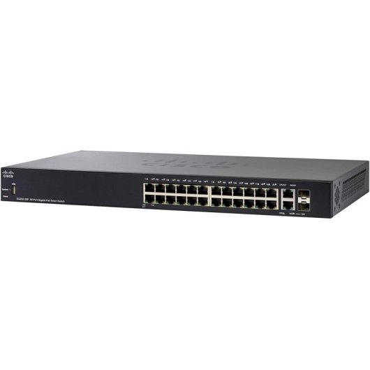 Cisco SG250-26P Switch de Red 26 Puertos Gigabit PoE Switch Negro