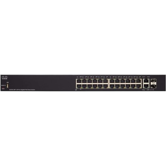 Cisco SG250-26P Switch de Red 26 Puertos Gigabit PoE Switch Negro