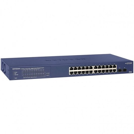 Netgear GS724TP-200EUS Switch ProSAFE 24 porte Gigabit PoE Blu