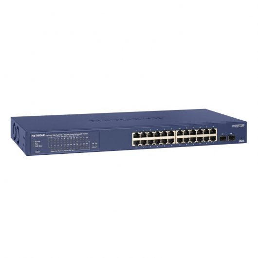 Netgear GS724TP-200EUS Switch ProSAFE 24 porte Gigabit PoE Blu