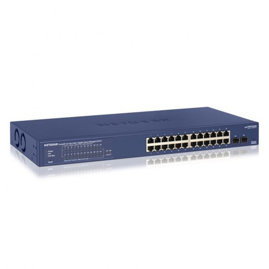 Netgear GS724TP-200EUS Switch ProSAFE 24 porte Gigabit PoE Blu