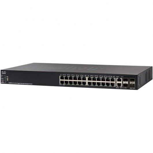 Cisco SG550X-24MP Switch 24 Portas Gigabit PoE Stackable Preto
