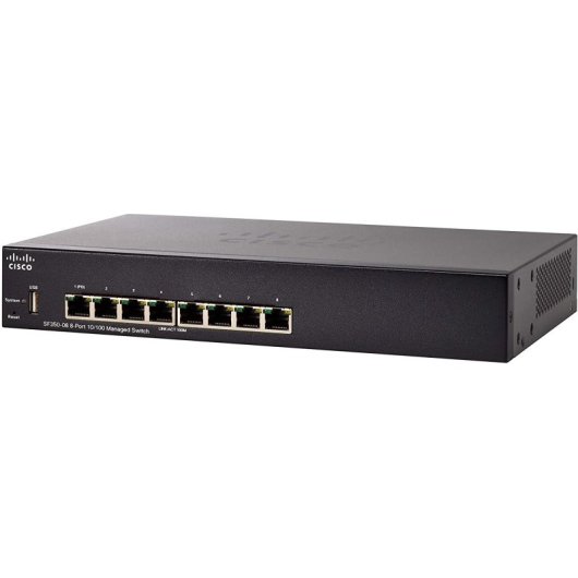 Cisco SF350-08 Switch de Red 8 Puertos 10/100 Managed Switch