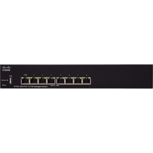 Cisco SF350-08 Switch de Red 8 Puertos 10/100 Managed Switch