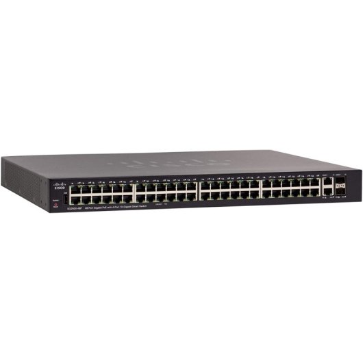 Cisco SG250X-48P Switch de Rede 48 Portas Gigabit PoE Smart Switch com 10G Uplinks