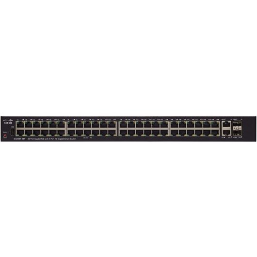 Cisco SG250X-48P Switch de Rede 48 Portas Gigabit PoE Smart Switch com 10G Uplinks