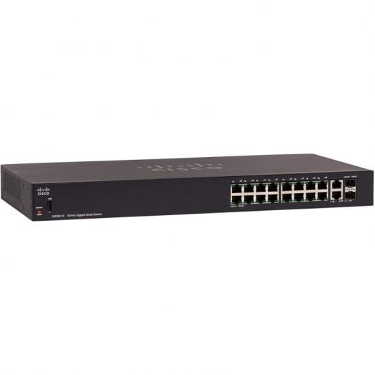 Cisco SG250-18 Switch réseau 18 ports Gigabit Smart Noir
