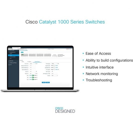 Porte Switch di rete Cisco C1000-24P-4X-L 24 GbE PoE+