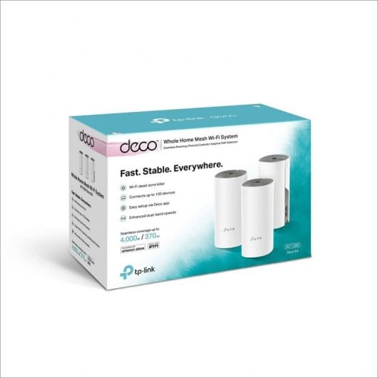 Système WiFi TP-Link DECO E4 AC1200 Mesh Pack 3