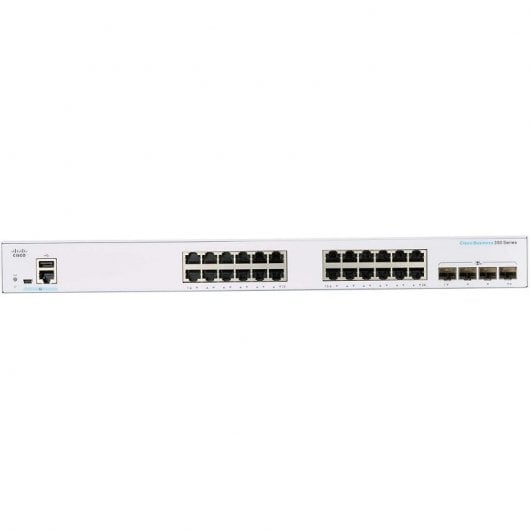 Cisco CBS350-24T-4X-EU Switch de Rede 24 Portas GE 4 x SFP+ de 10 G