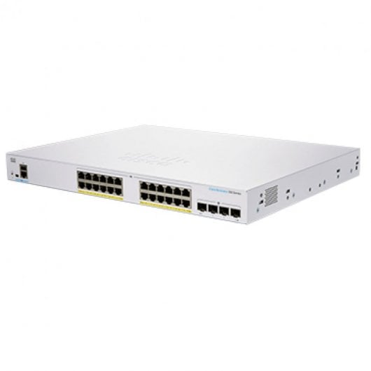 Cisco CBS350-24FP-4G-EU Switch de Rede 24 Portas GE PoE 4 x SFP de 1 G