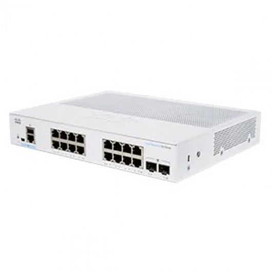 Cisco CBS250-16T-2G-EU Switch de Rede 16 Portas GE 2 x SFP de 1 G Prateado