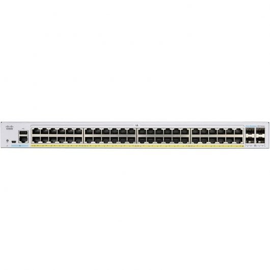 Switch di rete Cisco CBS350-48FP-4G-EU 48 porte GE PoE completo argento
