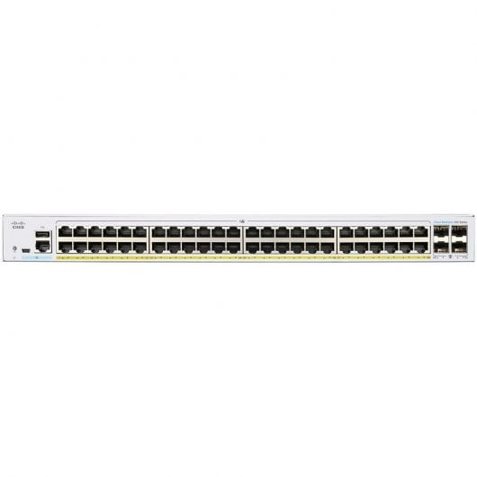 Cisco CBS350-48P-4G-EU Switch de Red 48 Puertos GE PoE 4 x SFP de 1 G Plata