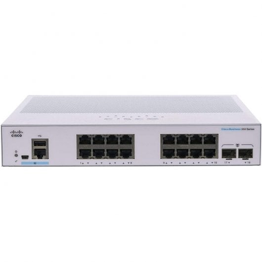 Cisco CBS350-16T-2G-EU Netzwerk-Switch 16 GE-Ports 2 x 1G SFP Silber