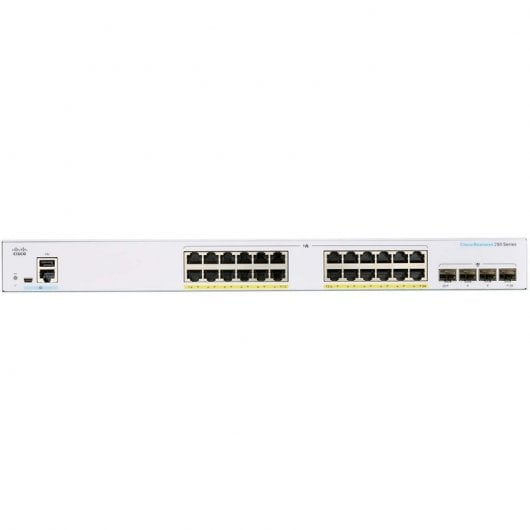 Cisco CBS250-24FP-4G-EU Switch réseau 24 ports GE PoE complet 4 x 1G SFP noir