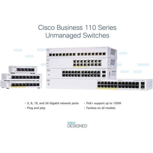 Cisco CBS110-24PP-EU Switch 24 Puertos Gigabit