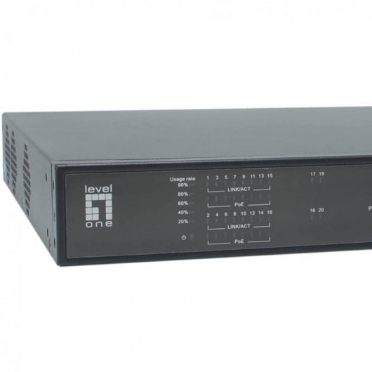 LevelOne FGP-2031 Switch réseau 10/100 Power Over Ethernet PoE 1U Noir