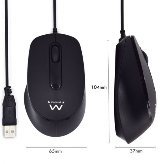 Ewent EW3159 mouse Ambidestro USB tipo A Ottico 1000 DPI