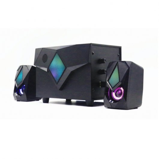 Ewent Colunas Gaming 2.1 com Bluetooth/Rádio FM/Leitor Multimédia USB/AUX/SD
