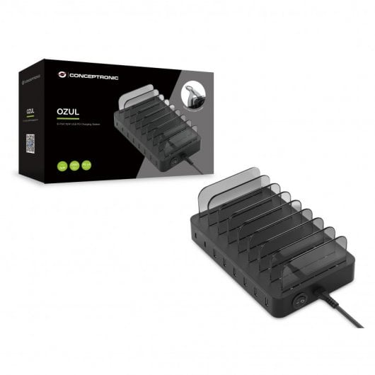 Stazione di ricarica USB Conceptronic 8 porte 75W