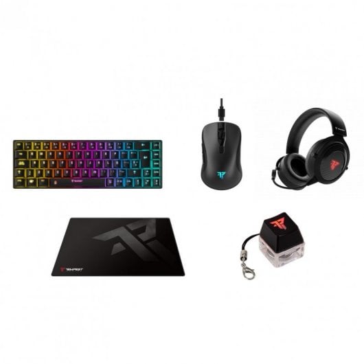 Tempest Combo PRO Wireless Gaming Auriculares+Ratón+Teclado+Alfombrilla+Llavero