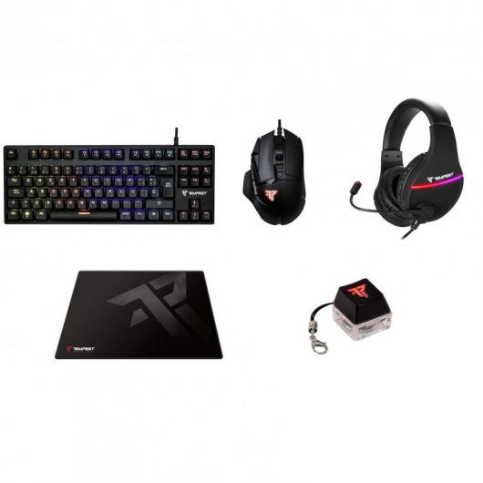 Tempest Combo Gaming Auriculares+Ratón+Teclado+Alfombrilla+Llavero