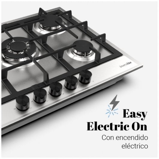Universal Blue Polaris 4005 Placa de Gas Butano 5 Quemadores 70cm Inox
