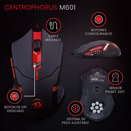 Redragon S101 RGB-Gaming-Tastatur + Maus-Kombination 3200 DPI