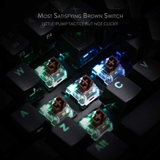 Redragon Draconic K530 Teclado Mecánico Gaming TKL RGB Switch Brown Layout USA Negro