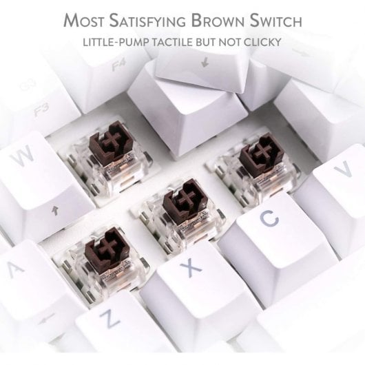 Redragon Draconic K530 Teclado Mecánico Gaming TKL RGB Switch Brown Layout USA Blanco
