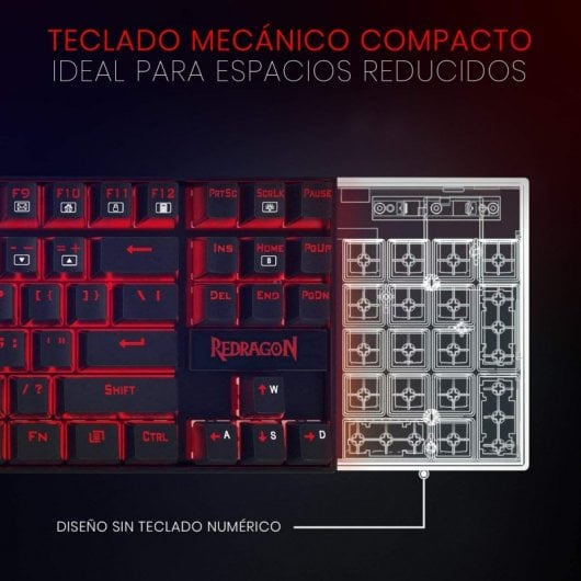 Redragon Kumara K552 Teclado Mecánico Gaming TKL RGB Switch Blue