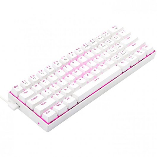 Redragon Dragonborn K630 Teclado Mecánico Gaming TKL Blanco Switch Brown Layout USA